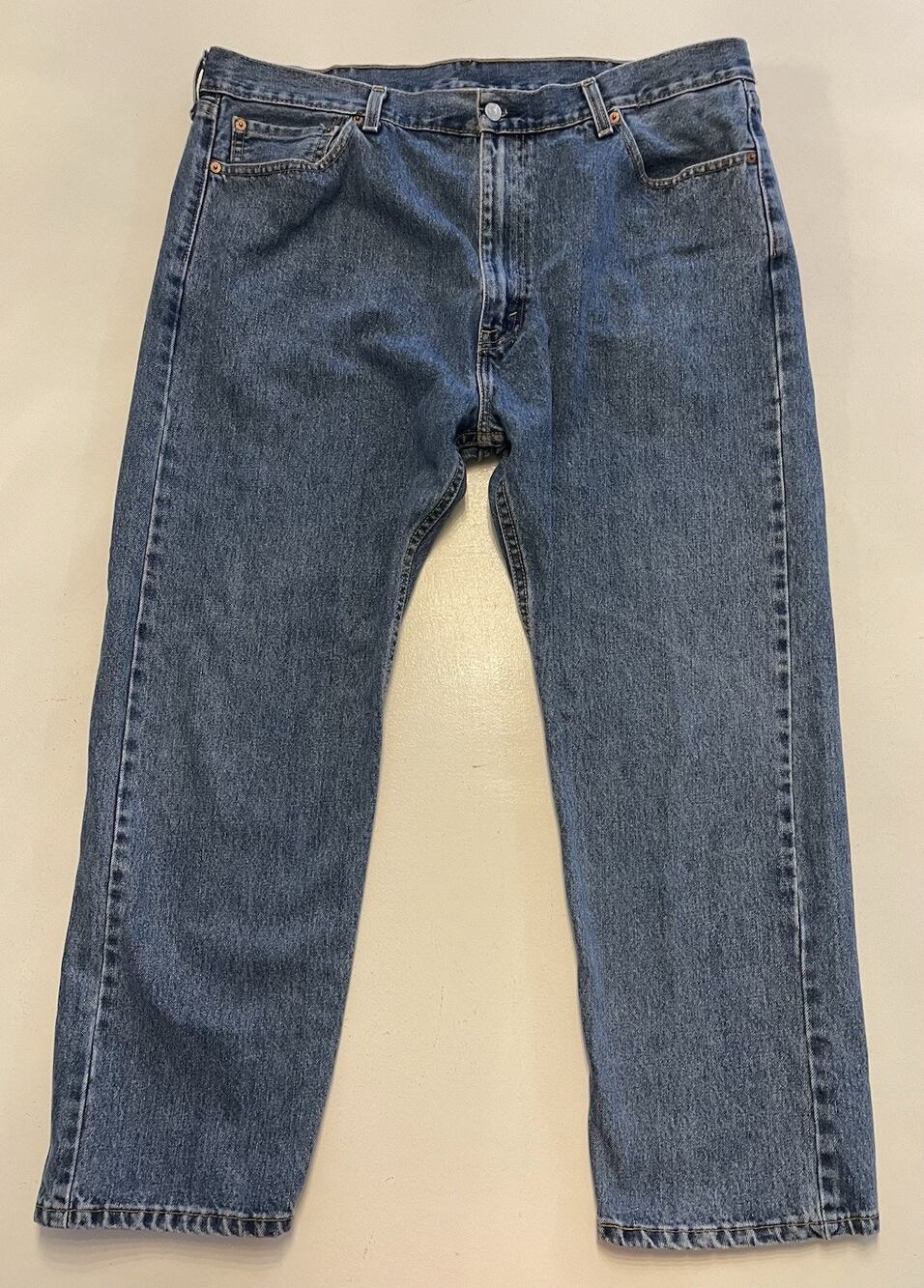Men's Levi's 505 Blue Jeans Sz 42x29 (40x28.5) Mid Rise Straight Leg Med Wash